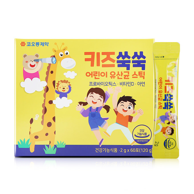 코오롱제약 키즈쑥쑥 어린이 유산균 스틱 2g x 60포